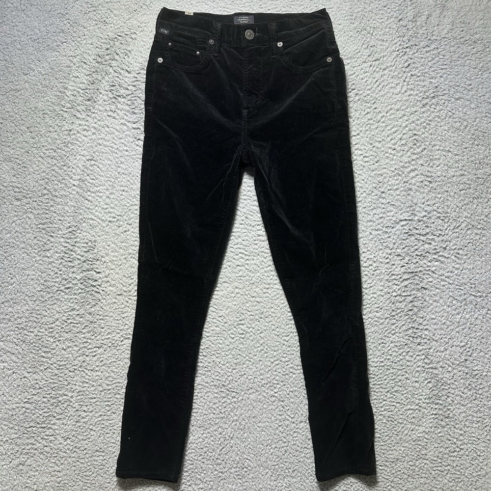 Citizens of Humanity Rocket High Rise Skinny‎ Jeans Black Velvet Women's Size 24